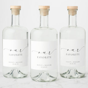 Ellesmere Our Favourite Favour Liquor Bottle Label