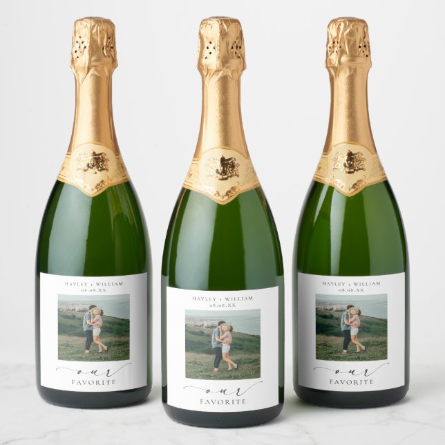 Ellesmere Our Favourite Photo Favour Sparkling Wine Label (Bottles)