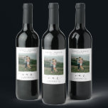 Ellesmere Our Favourite Photo Favour Wine Label<br><div class="desc">These wedding favour stickers feature a minimalist design and calligraphy heading. Personalize the label with your photo, names and date, the script heading is not editable. These favour stickers can be used for weddings, bridal showers, baby showers, birthdays, or any other event. For more advanced customization of this design, simply...</div>