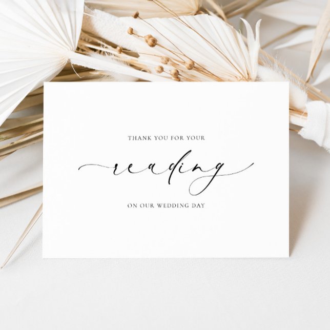 Ellesmere Thank You For Your Reading Wedding Card (Creator Uploaded)