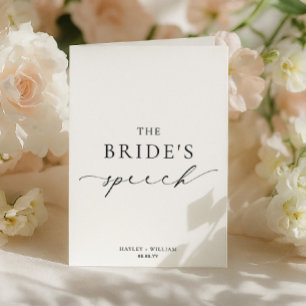 Ellesmere The Bride's Wedding Speech Card