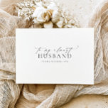 Ellesmere To My Almost Husband Wedding Day Card<br><div class="desc">The Ellesmere wedding day card features a modern minimalist design on a white background for a clean and simple look. The script heading is an image that cannot be edited. All of the other text is fully editable. For more advanced customization of this design, simply select the "Customize It" button...</div>