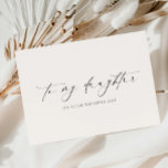 Ellesmere To My Daughter Wedding Day Card<br><div class="desc">The Ellesmere wedding day card features a modern minimalist design on a white background for a clean and simple look. The script heading is an image that cannot be edited. All of the other text is fully editable. For more advanced customization of this design, simply select the "Customize It" button...</div>