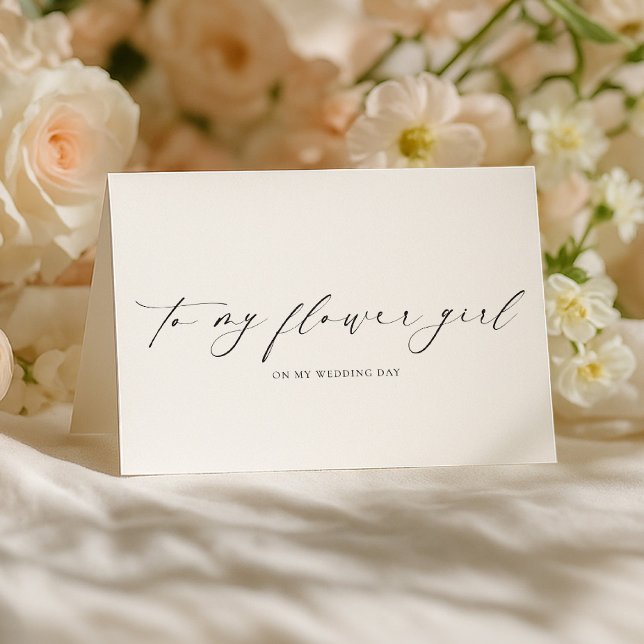 Ellesmere To My Flower Girl Wedding Day Card (Creator Uploaded)