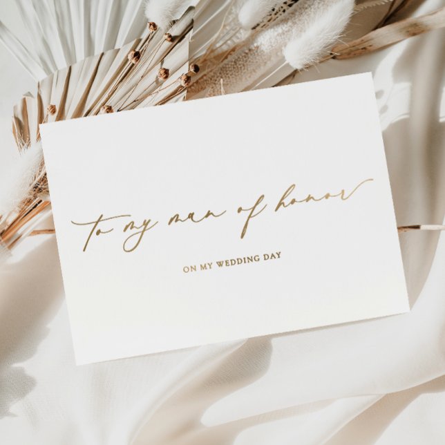 Ellesmere To My Man Of Honour Wedding Day Foil Card (Creator Uploaded)
