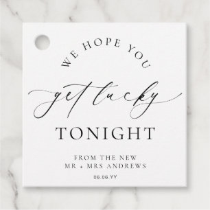 Ellesmere We Hope You Get Lucky Lotto Wedding Favour Tags