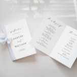 Ellesmere Wedding Ceremony Program<br><div class="desc">This wedding ceremony program features a modern minimalist design. The script text headings are images that cannot be edited. The heading images can be resized to fit any poster size. All of the other text is fully editable. For more advanced customization of this design, simply select the "Customize It" button...</div>