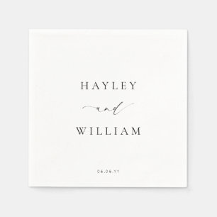 Ellesmere Wedding Names Napkin