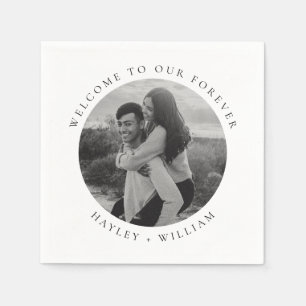 Ellesmere Wedding Photo Napkin