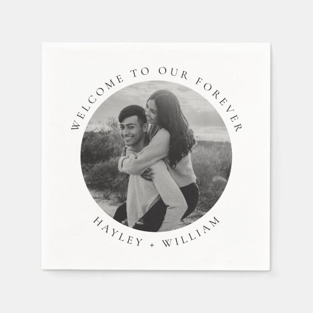 Ellesmere Wedding Photo Napkin (Front)