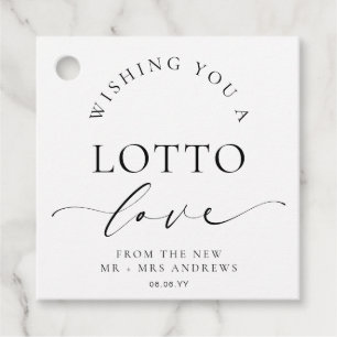 Ellesmere Wishing You A Lotto Love Wedding Favour Tags