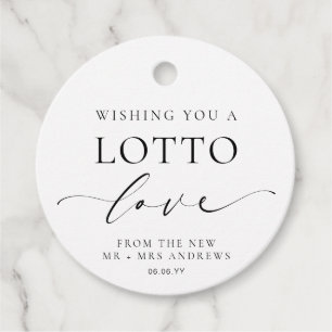Ellesmere Wishing You A Lotto Love Wedding Favour Tags