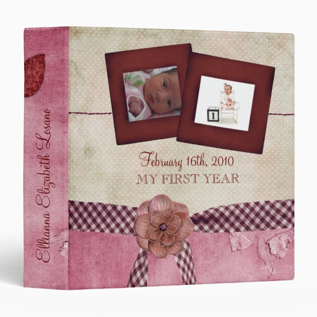 Elliana First Year Album Binder (Front/Spine)