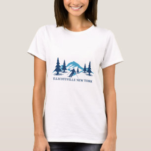 Ellicottville New York Ski Resort Skiing Skier T-Shirt