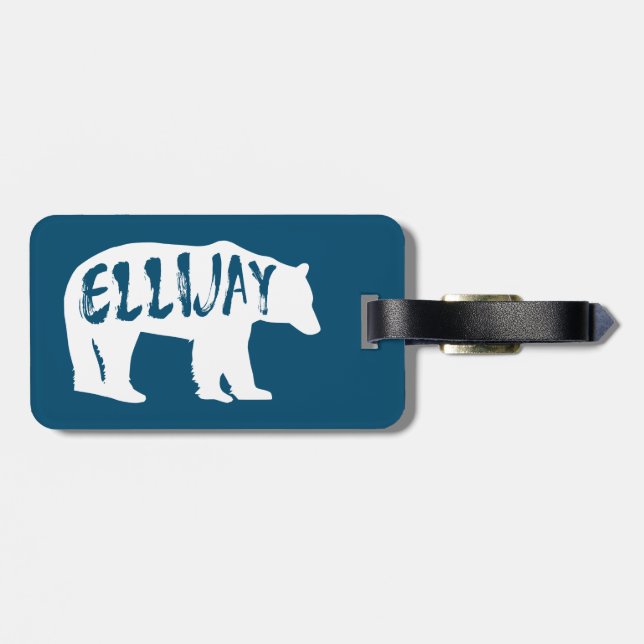 Ellijay Georgia Bear Luggage Tag (Back Horizontal)