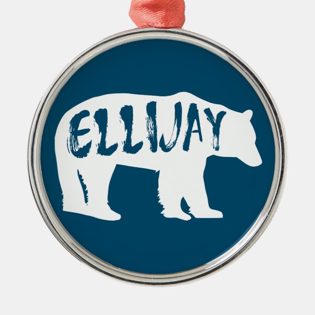Ellijay Georgia Bear Metal Ornament (Front)