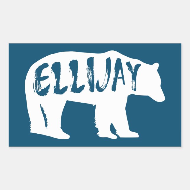 Ellijay Georgia Bear Sticker (Front)