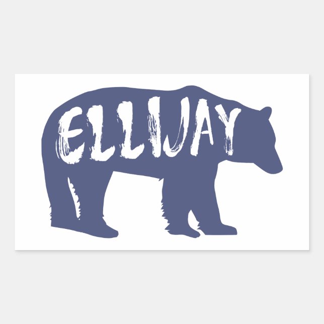 Ellijay Georgia Bear Sticker (Front)