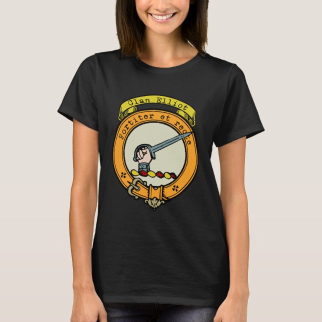 Elliot Clan Scottish Crest T-Shirt (Front)