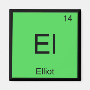 Elliot Name Chemistry Element Periodic Table Magnet