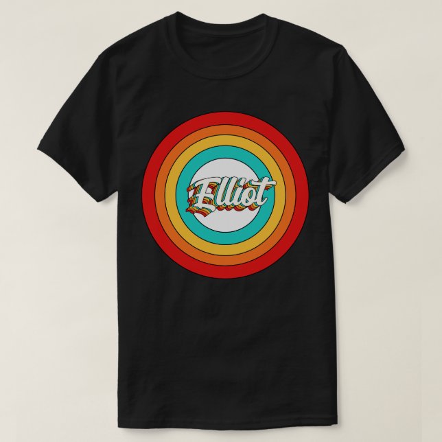 Elliot Name Shirt Vintage Elliot Circle (Design Front)