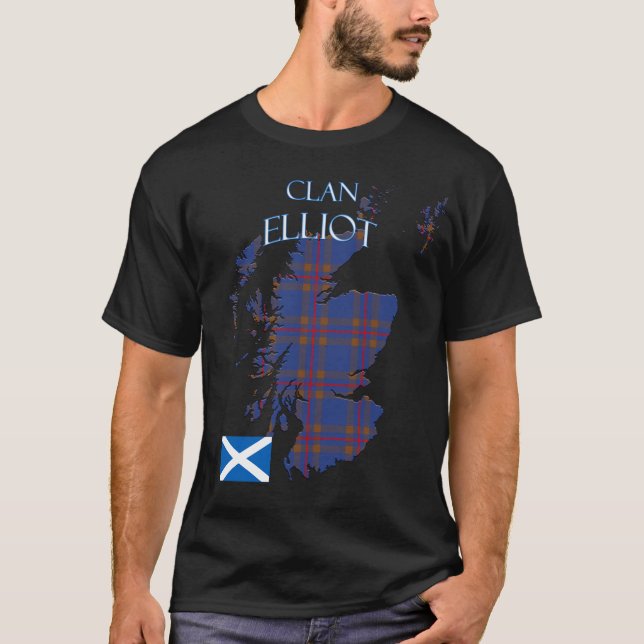 Elliot Scottish Clan Tartan Scotland T-Shirt (Front)