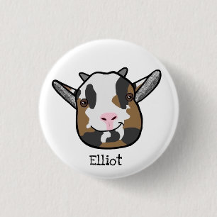 Elliot The Goat Badge 1 Inch Round Button