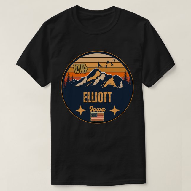 Elliott, Iowa, United States T-Shirt (Design Front)