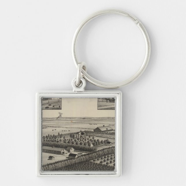 Elliott Residence and Farm, Rice County, Kansas Keychain (Front)