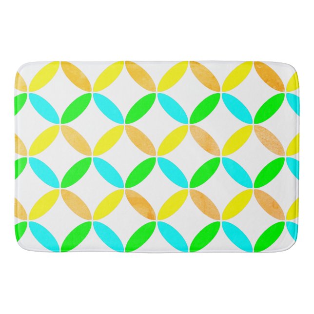 Ellipse Pattern Abstract Art Bath Mat (Front)