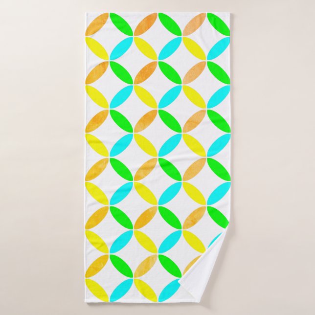 Ellipse Pattern Abstract Art Bath Towel (Bath Towel)