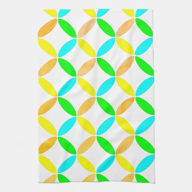 Ellipse Pattern Abstract Art Kitchen Towel (Vertical)