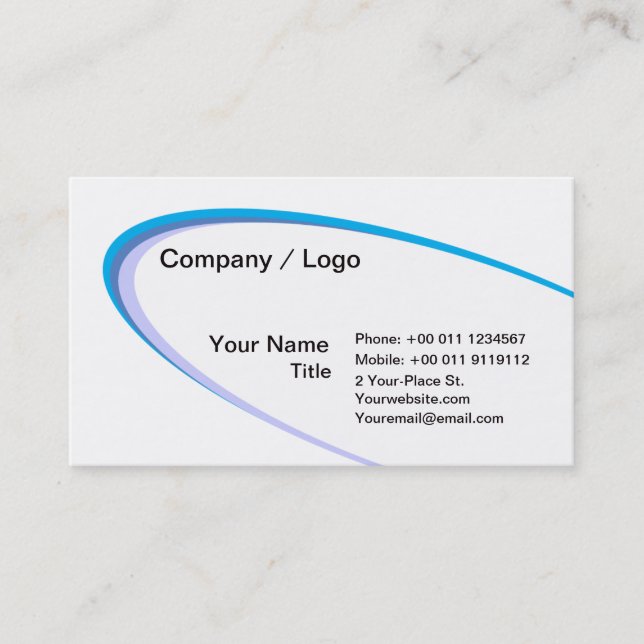 Ellipse simple business card (Front)