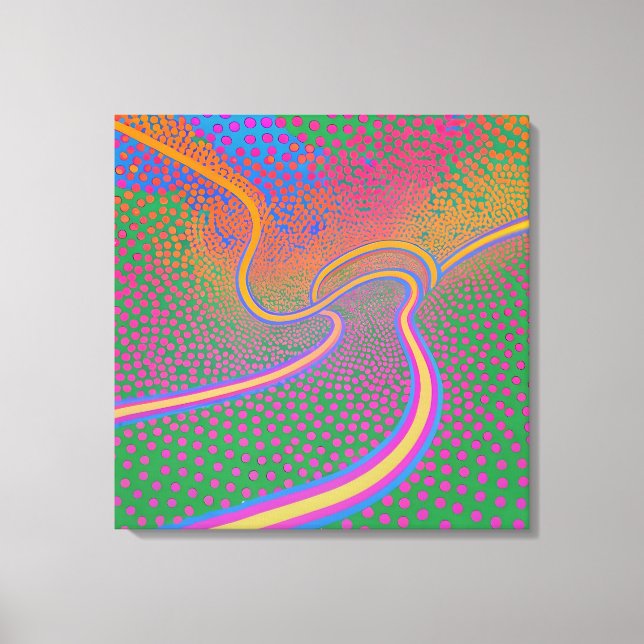 Elliptic curve and homogeneous dispersion arts canvas print (Front)