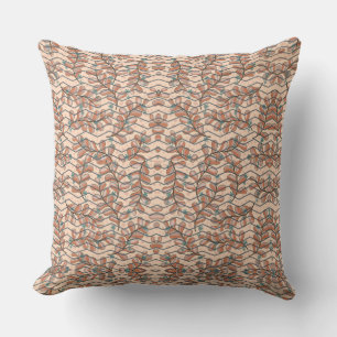 Elliptical Botanical Floral Abstract Pillow