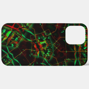 Elliptical destroyed, up lines flashy green to red iPhone 12 pro max case
