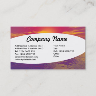 Elliptical - Tone Corner - Sunrise Sunset Business Card