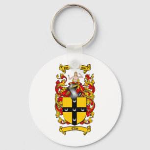 ELLIS FAMILY CREST -  ELLIS COAT OF ARMS KEYCHAIN
