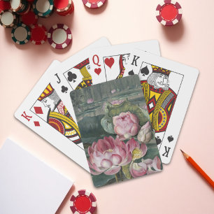 Ellis Rowan Sacred Lotus Water Lily Vintage Flower Playing Cards