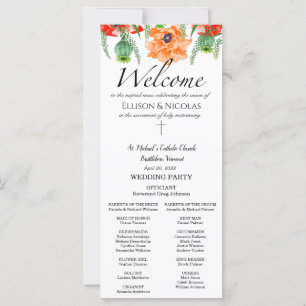 Ellison Catholic Wedding Program with Mass 