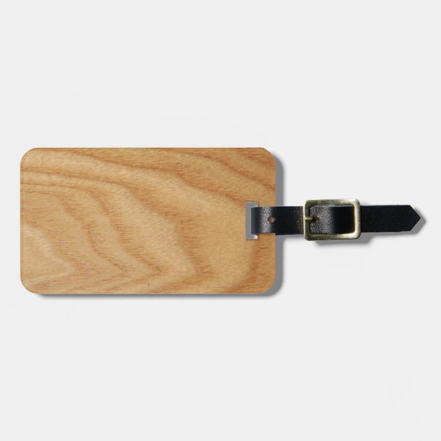 Elm Woodgrain Luggage Tag (Front Horizontal)