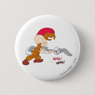 ELMER FUDD™ and BUGS BUNNY™ 2 Inch Round Button