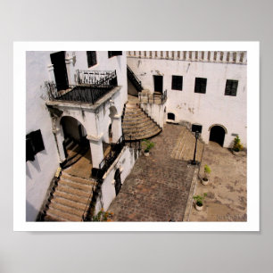 elmina castle courtyard poster
