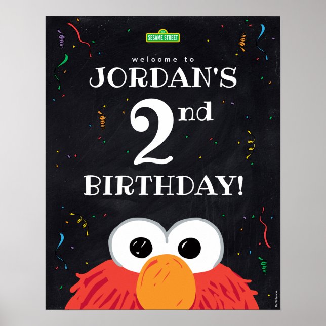 Elmo | 2nd Birthday Welcome Poster (Front)
