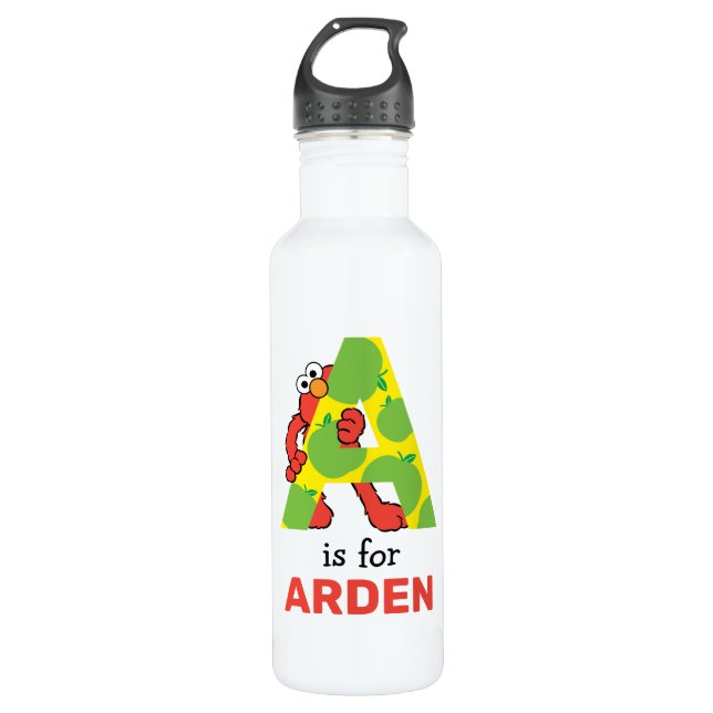Elmo Alphabet | A Apple 710 Ml Water Bottle (Front)