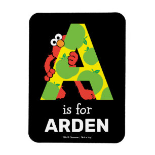 Elmo Alphabet A Apple Magnet