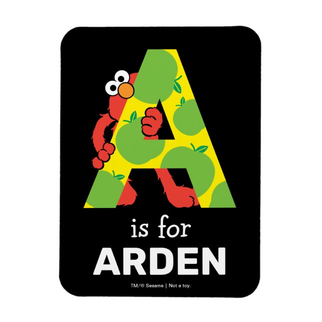 Elmo Alphabet | A Apple Magnet (Vertical)