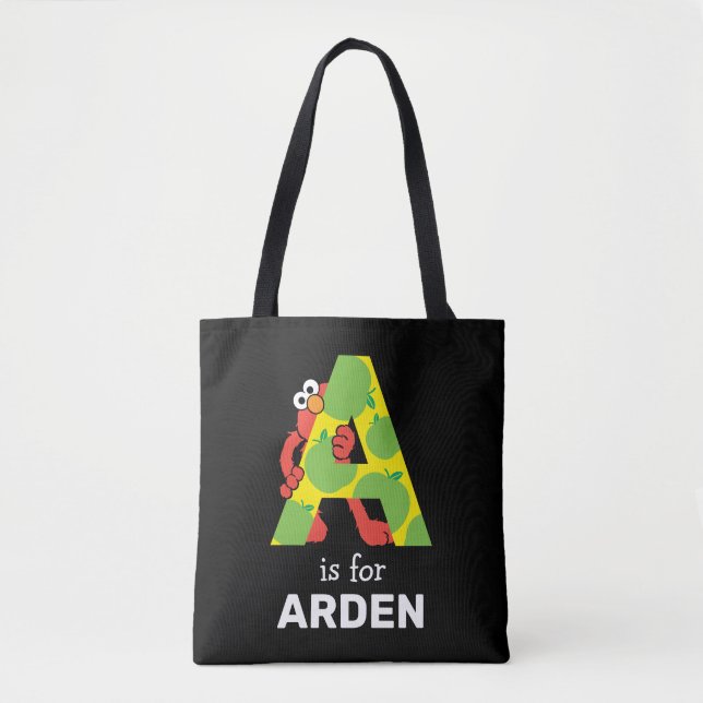 Elmo Alphabet | A Apple Tote Bag (Front)
