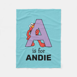 Elmo Alphabet   A Purple Fleece Blanket