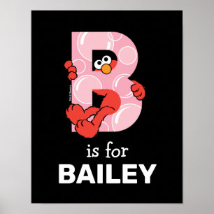 Elmo Alphabet   B Bubbles Poster